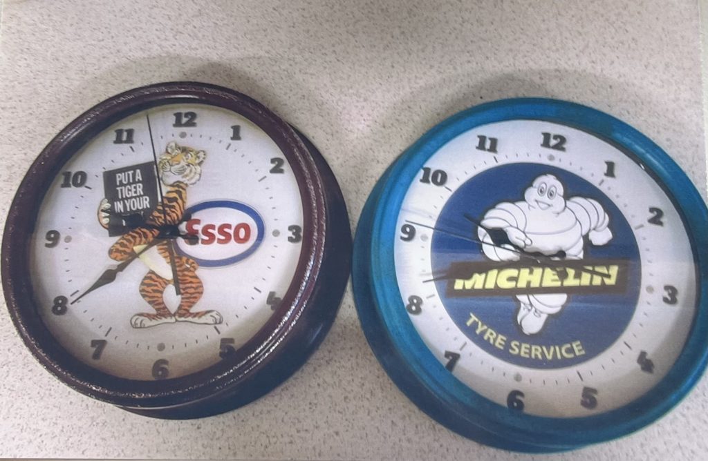 2 12 inch wall clocks