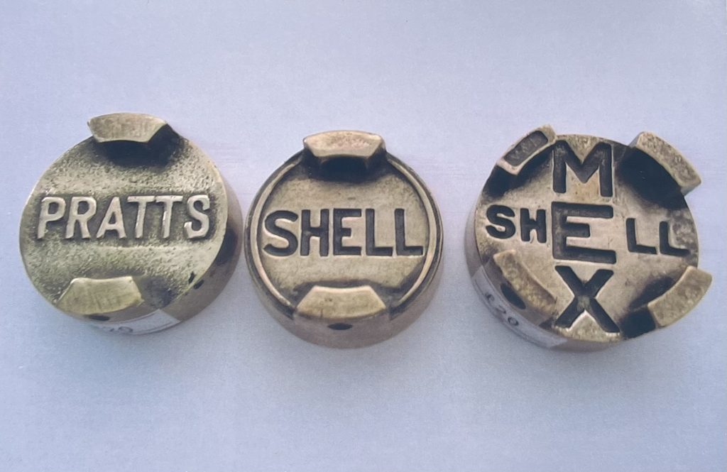 3 solid brass 2 gallon petrol caps