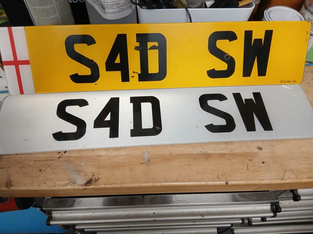 Number Plate S4D SW (Sad SW)
