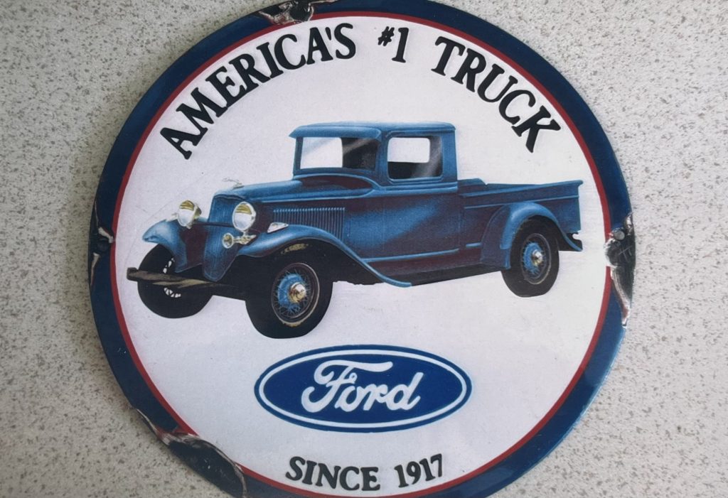 America's #1 Truck Ford Since 1917 Enamel Sign