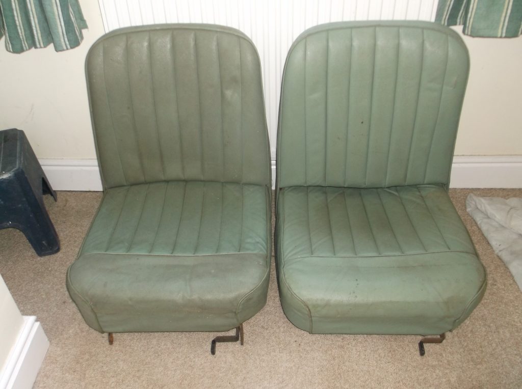 MK1 Mini pair green front seats