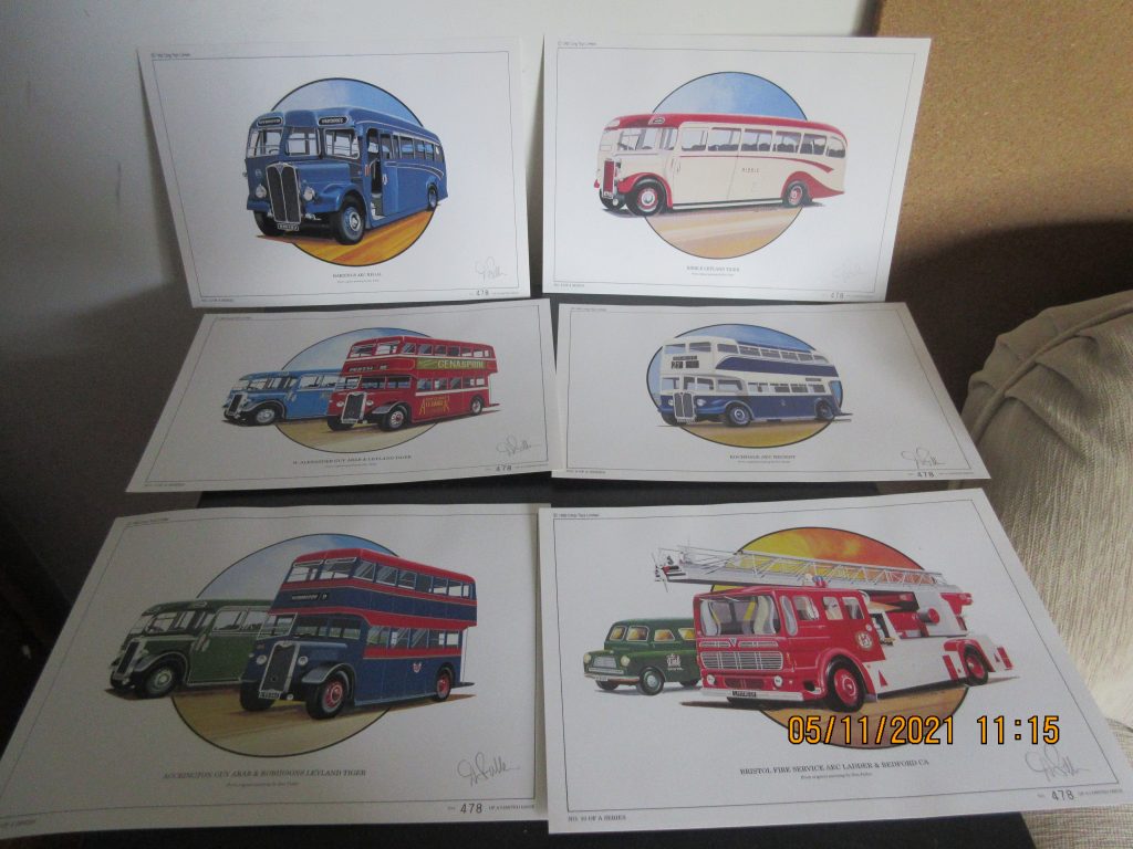 Several limited series prints of transport by Don Fuller for Cory toys