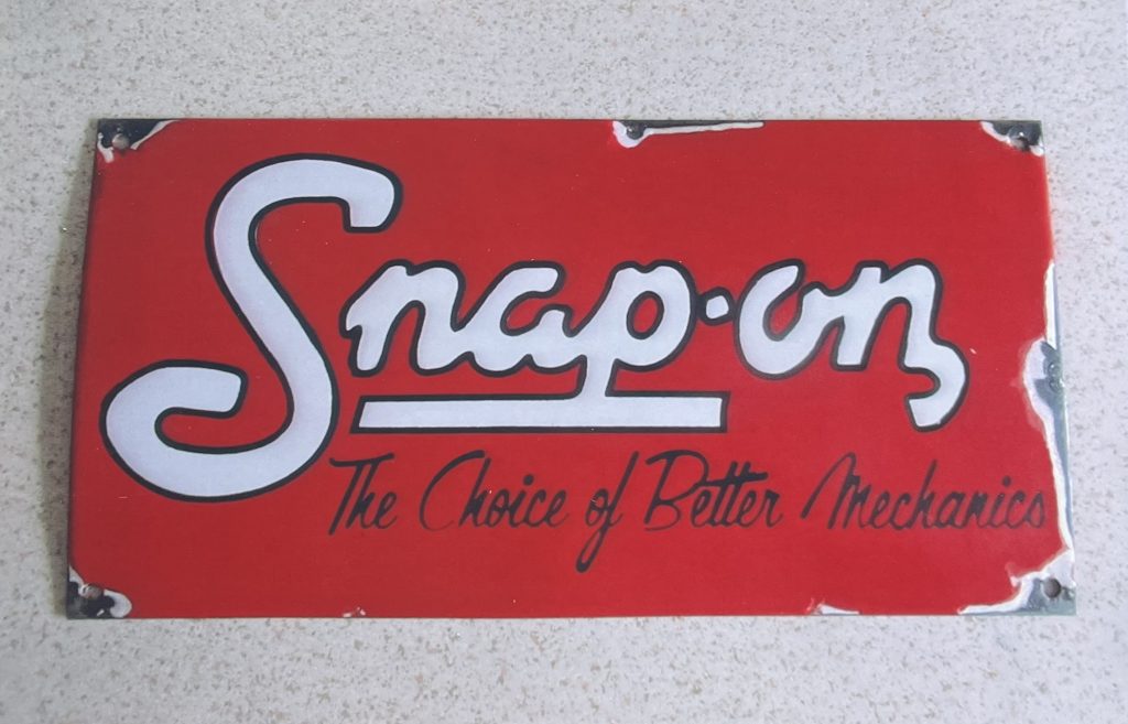 Snap on Tools Enamel Sign