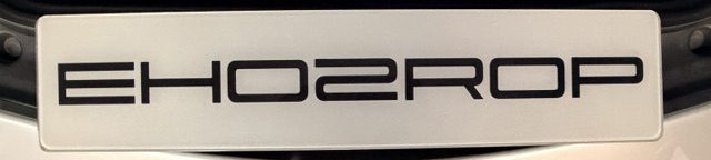 Registration Number ‘EHO2ROP’ PORSCHE in reverse
