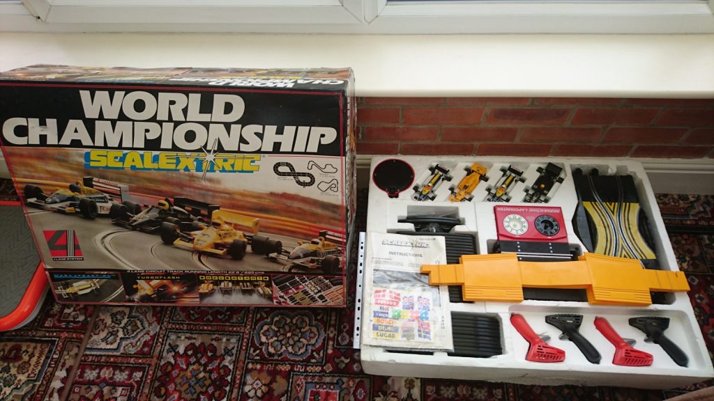 Scalextric world champion 4 lane scalextric set 1980s